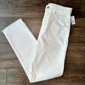 Gap NWT Cheeky Straight Sky High - Women's Size 29 / 8L Tall - White Denim